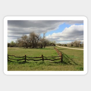 Country Wooden Fence with Storm Cloud's Sticker